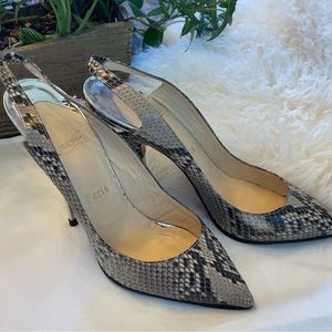 Louboutin Python and Silver Heels